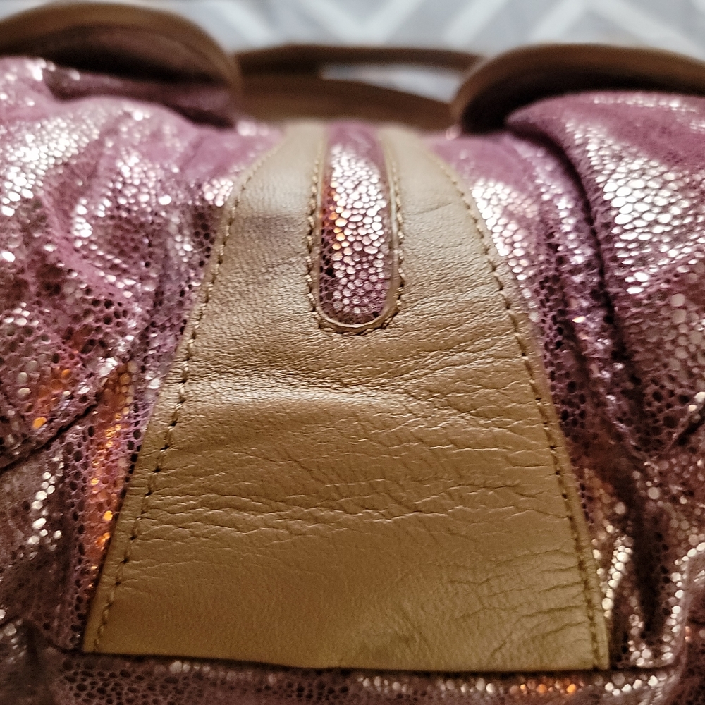 🔥SALE🔥MALINI MURJANI |SHOULDER  SPARKLY LEATHER HOBO BAG - Picture 7 of 16